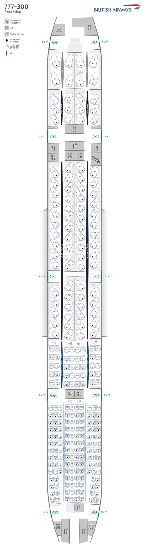 Seat Map British Airways Boeing B777 300 V2 .